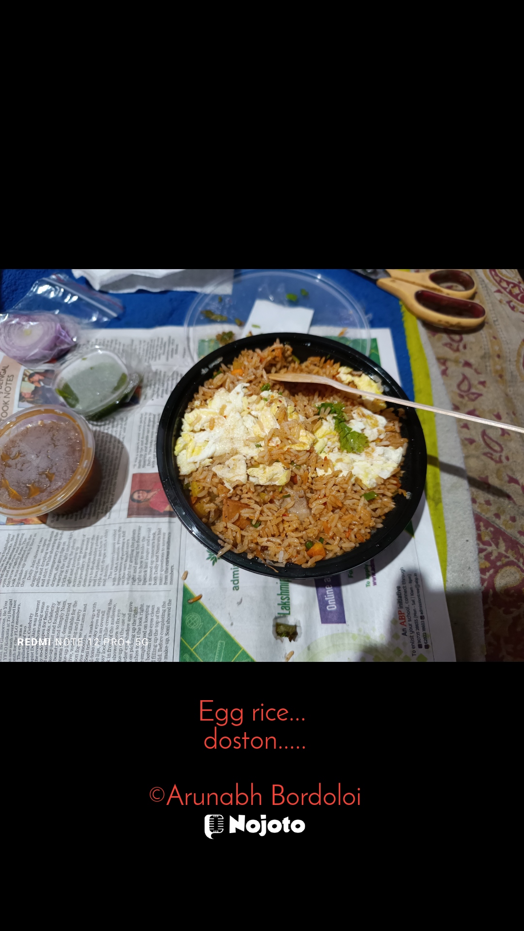 Egg rice... 
doston.....

©Arunabh Bordoloi Swadisht aur bahut... #Food #foodie 
#foodiesofinstagram #FoodPhotography #FoodStories #Foodblogger #FoodVlog #foodlover #foodpics #Egg